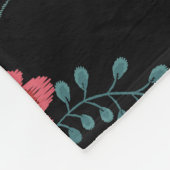 Borduurwerk bloemenhalslijn,  boeket. fleece deken (Hoek)