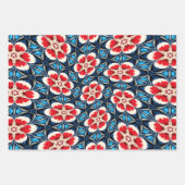 Borduurwerk bloemenpatronen inpakpapier vel (Voorkant 3)