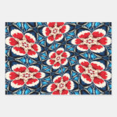 Borduurwerk bloemenpatronen inpakpapier vel (Voorkant)