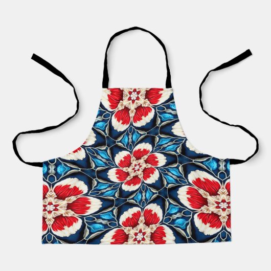 Borduurwerk bloemenpatronen schort (Voorkant)