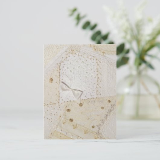 Borduurwerk Crazy Quilt Panel No.6 Briefkaart (Staand voorkant)