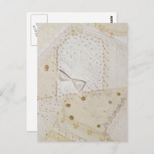 Borduurwerk Crazy Quilt Panel No.6 Briefkaart (Voorkant / Achterkant)