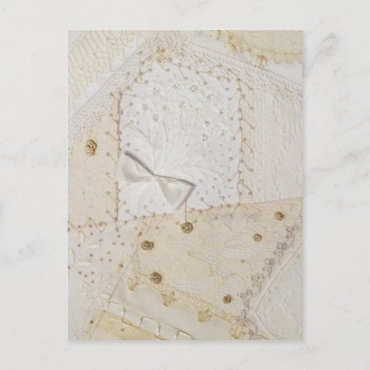 Borduurwerk Crazy Quilt Panel No.6 Briefkaart (Voorkant)