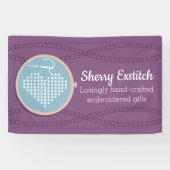 Borduurwerk cross stitch craft show stand display spandoek (Horizontaal)