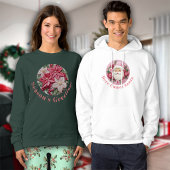 Borduurwerk effect Kerstman Hoodie