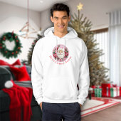 Borduurwerk effect Kerstman Hoodie