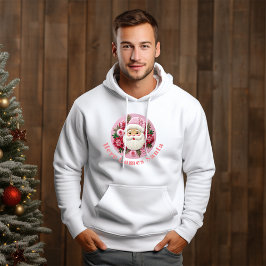 Borduurwerk effect Kerstman Hoodie