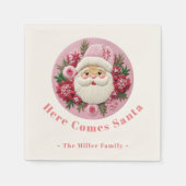 Borduurwerk Effect Kerstmis Kerstman Aangepaste Na Servet (Voorkant)