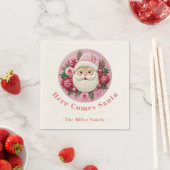 Borduurwerk Effect Kerstmis Kerstman Aangepaste Na Servet (Insitu)