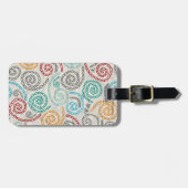 Borduurwerk fancy verfrommeld papier bagagelabel (Voorkant horizontaal)