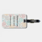 Borduurwerk fancy verfrommeld papier bagagelabel (Achterkant horizontaal)