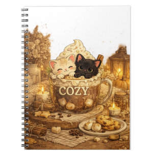 borduurwerk, Knus katten mok, Chibi katjes, Tuxedo Notitieboek