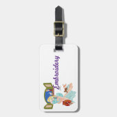 borduurwerk label bagagelabel (Voorkant verticaal)
