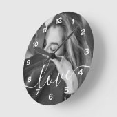 Borduurwerk Liefde op maat gemaakte foto-aandenken Ronde Klok (Hoek)