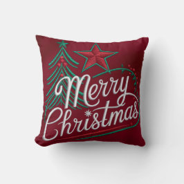 Borduurwerk Merry Christmas Design Kussen