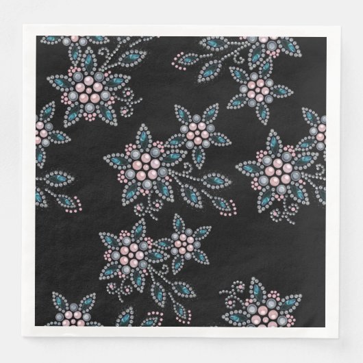 Borduurwerk met kralen en parels. servet (Voorkant)