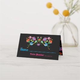 Borduurwerk Mexicaanse Fiesta tafelkaarten Plaatskaartje