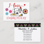 Borduurwerk - Mode - Seamstress Visitekaartje (Voorkant / Achterkant)