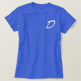Borduurwerk Monogram Letter D Initiaal Geborduurd Dames Poloshirt