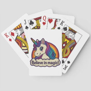 Borduurwerk Mythische Eenhoorn Magisch Gehoornde D Pokerkaarten