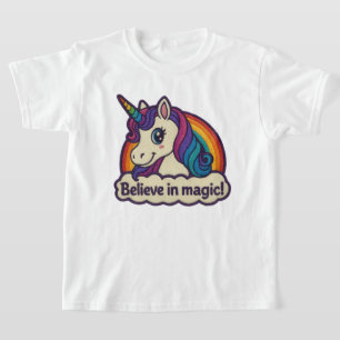 Borduurwerk Mythische Eenhoorn Magisch Gehoornde D T-shirt
