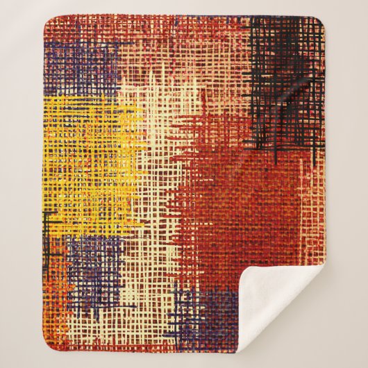 Borduurwerk - naadloze versiering. Verkleurde lijn Sherpa Deken (Voorkant)