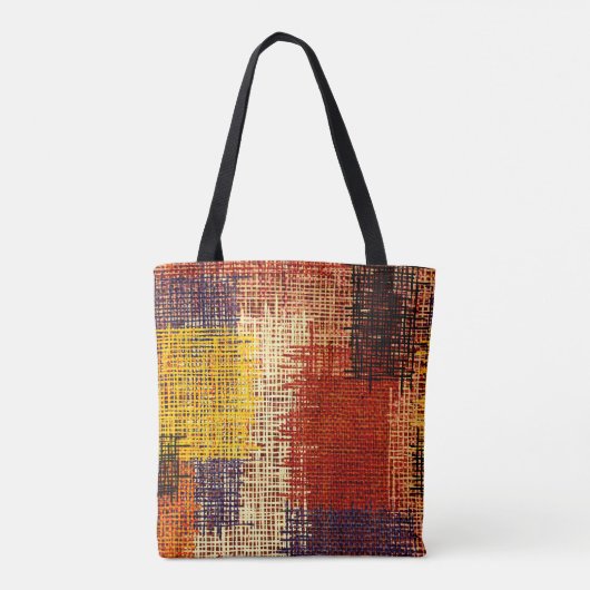 Borduurwerk - naadloze versiering. Verkleurde lijn Tote Bag (Achterkant)