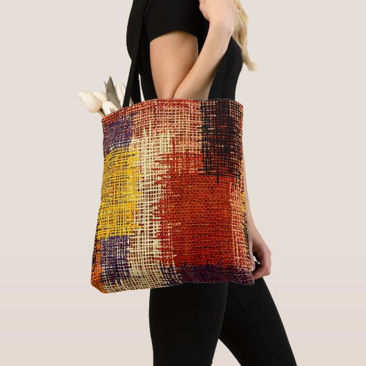 Borduurwerk - naadloze versiering. Verkleurde lijn Tote Bag (Dichtbij)