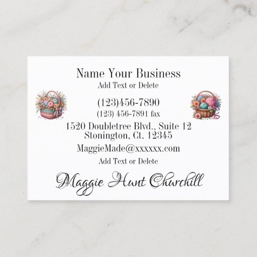 Borduurwerk / Naaien / Naaisters Visitekaartje (Achterkant)