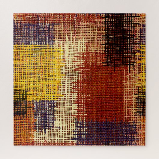 Borduurwerk ornament, gekleurde lijnen, bohemian s legpuzzel (Verticaal)