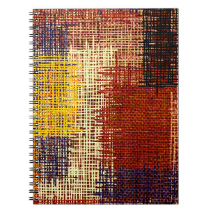 Borduurwerk ornament, gekleurde lijnen, bohemian s notitieboek