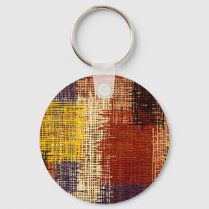Borduurwerk ornament, gekleurde lijnen, bohemian s sleutelhanger