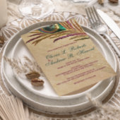 borduurwerk pauw veer bruiloft uitnodigingen