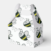 Borduurwerk Print Schattige Bijen Baby shower Bedankdoosjes (Achterkant)