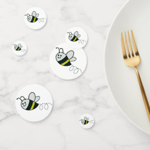 Borduurwerk Print Schattige Bijen Baby shower Confetti