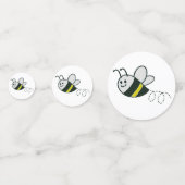 Borduurwerk Print Schattige Bijen Baby shower Confetti (Voorkanten)