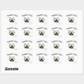 Borduurwerk Print Schattige Bijen Baby shower Vierkante Sticker (Vel)