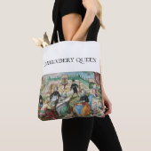 Borduurwerk Queen  schilderij Scène Tote Bag (Dichtbij)