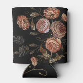 borduurwerk: rozen op zwart. blikjeskoeler (Achterkant)