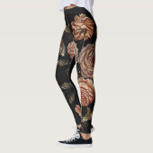 borduurwerk: rozen op zwart. leggings (Links)