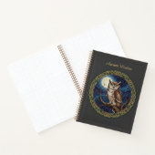 Borduurwerk Uil & Maan Hemels Oud Wijsheid Notitieboek (Binnen)