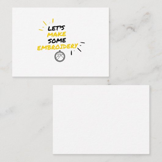 borduurwerk visitekaartje (Voorkant / Achterkant)