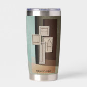 borduurwerk_voor_de_herfst geïsoleerde drinkbeker (Achterkant)
