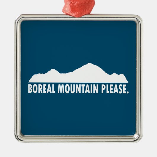 Boreal Mountain California, alsjeblieft Metalen Ornament (Voorkant)