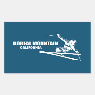 Boreal Mountain California skiër Rechthoekige Sticker