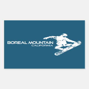 Boreal Mountain California snowboarder Rechthoekige Sticker