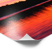 Boreal Sunset Landscape Photo Print Foto Afdruk (Hoek)
