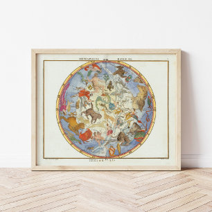 Boreale hemisfeer   John Flamsteed Poster