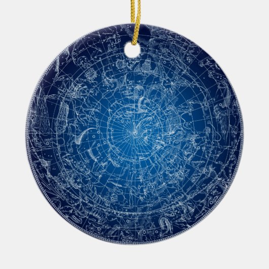 Boreale hemybol Sky constellaties Keramisch Ornament (Voorkant)