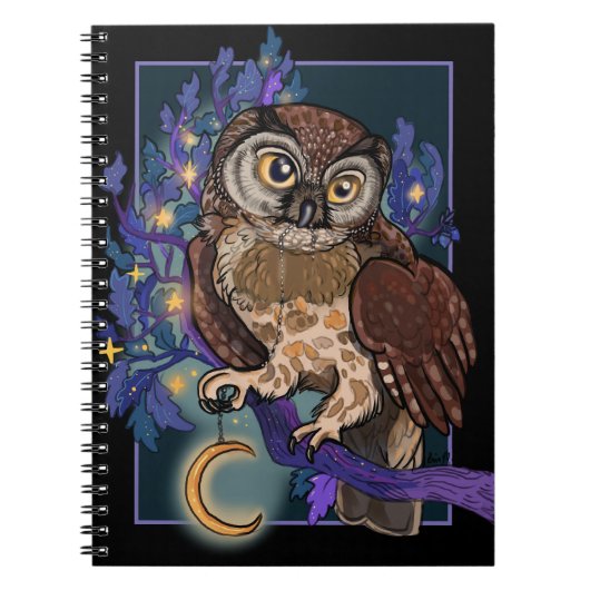 Boreale Nacht Owl Notitieboek (Voorkant)